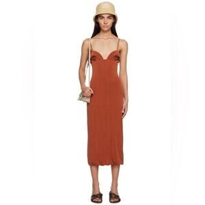 Jacquemus | Dresses | Jacquemus Sierra Embellished Ribbedknit Midi Dress Red  Size Fr 38 Us 6 | Poshmark